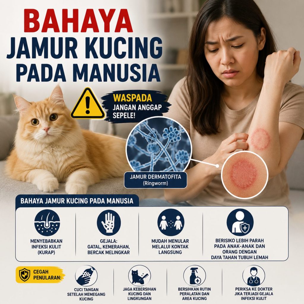 Bahaya jamur kucing pada manusia