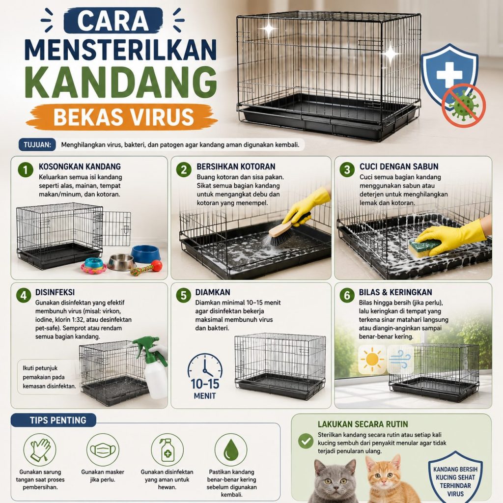 Cara Mensterilkan Kandang Bekas Virus